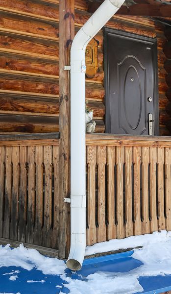 Porch Downspout Installation in Kenosha
